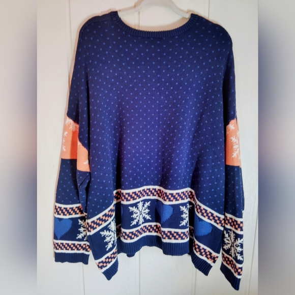 CLEAN!! MODCLOTH, The Winter Wonderland Fair Isle Knit Holiday Sweater. Size 3X - Picture 8 of 10